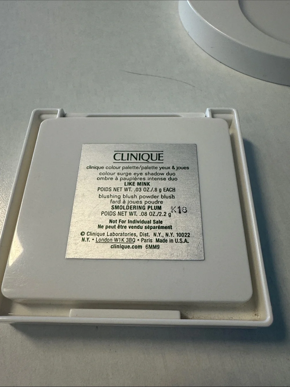Clinique Floral Compact Palette - Pink & Purple Flower Design - like mink